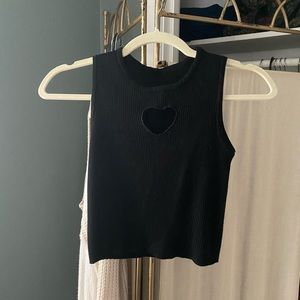 Verge girl crop top with heart cut out